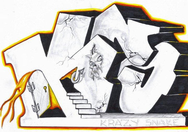 KRAZY SNAKE ONE SSB  "Untitled" Drawing