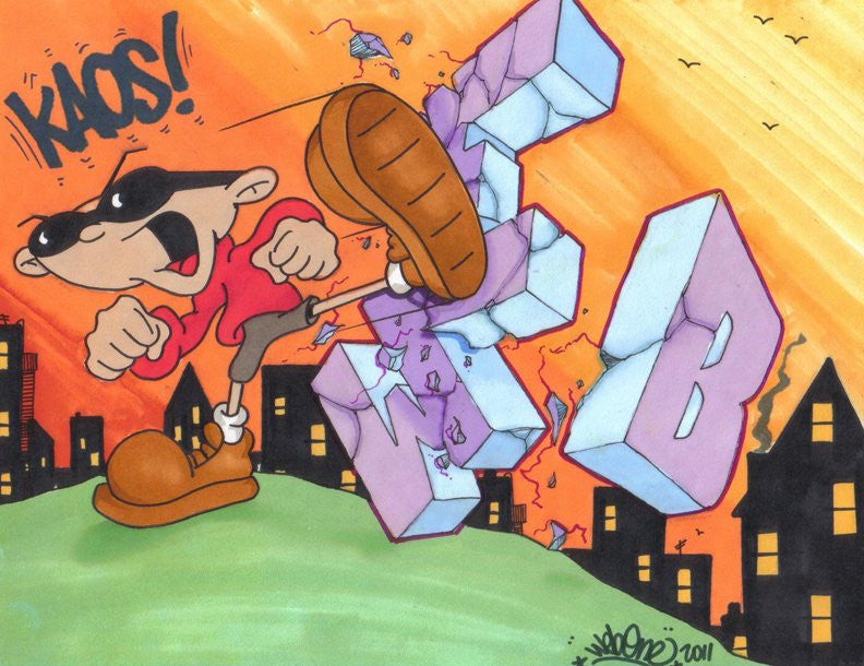 WEB ONE - TC5 - "Web Kaos Inc"  Blackbook Drawing