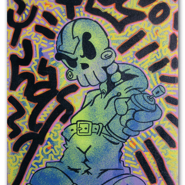 LA II/AntMan  - "Skull Boy"  Colab Painting