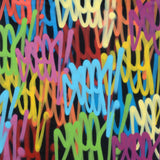 GRAFFITI ARTIST SEEN  - " Multi Tags #9"  Aerosol on  Canvas 30"x30"