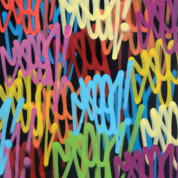 GRAFFITI ARTIST SEEN  -   " Multi  Tags"  Aerosol on  Canvas