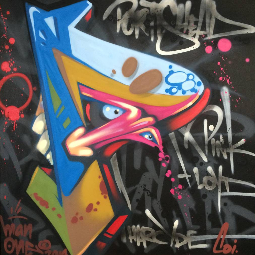 MAN ONE " Type Face P" Painting