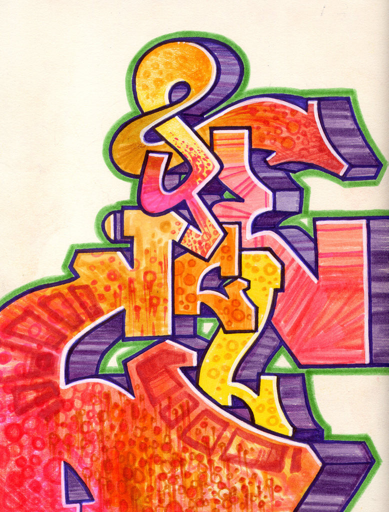 CYCLE - "Mambo #5 Purple" Black Book Drawing