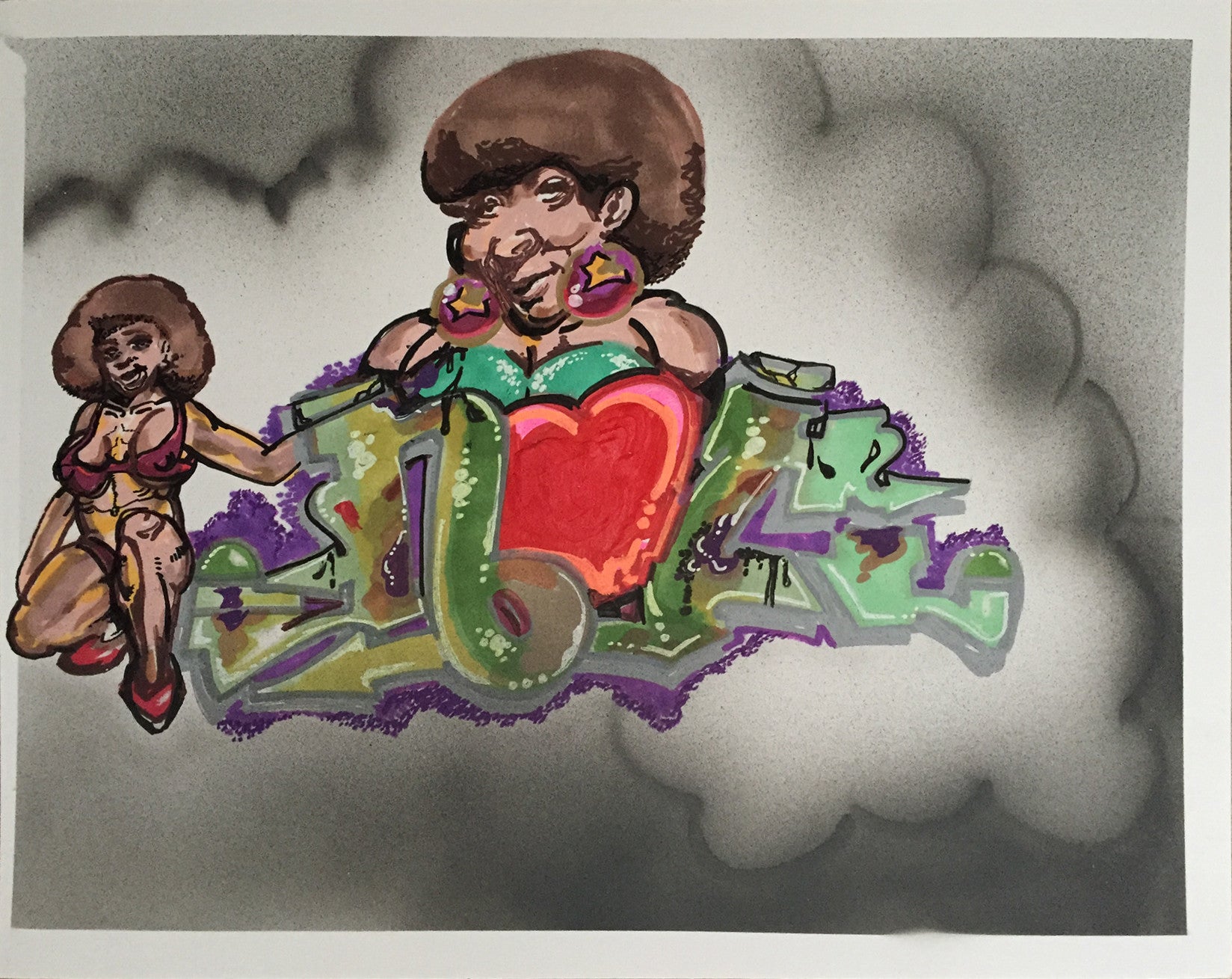 NOC 167 - "Girls"  Drawing
