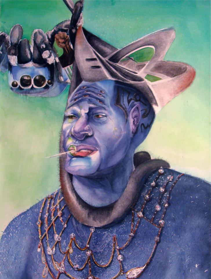 NYAME O. BROWN "Anansi the Spider / Villain" Watercolor