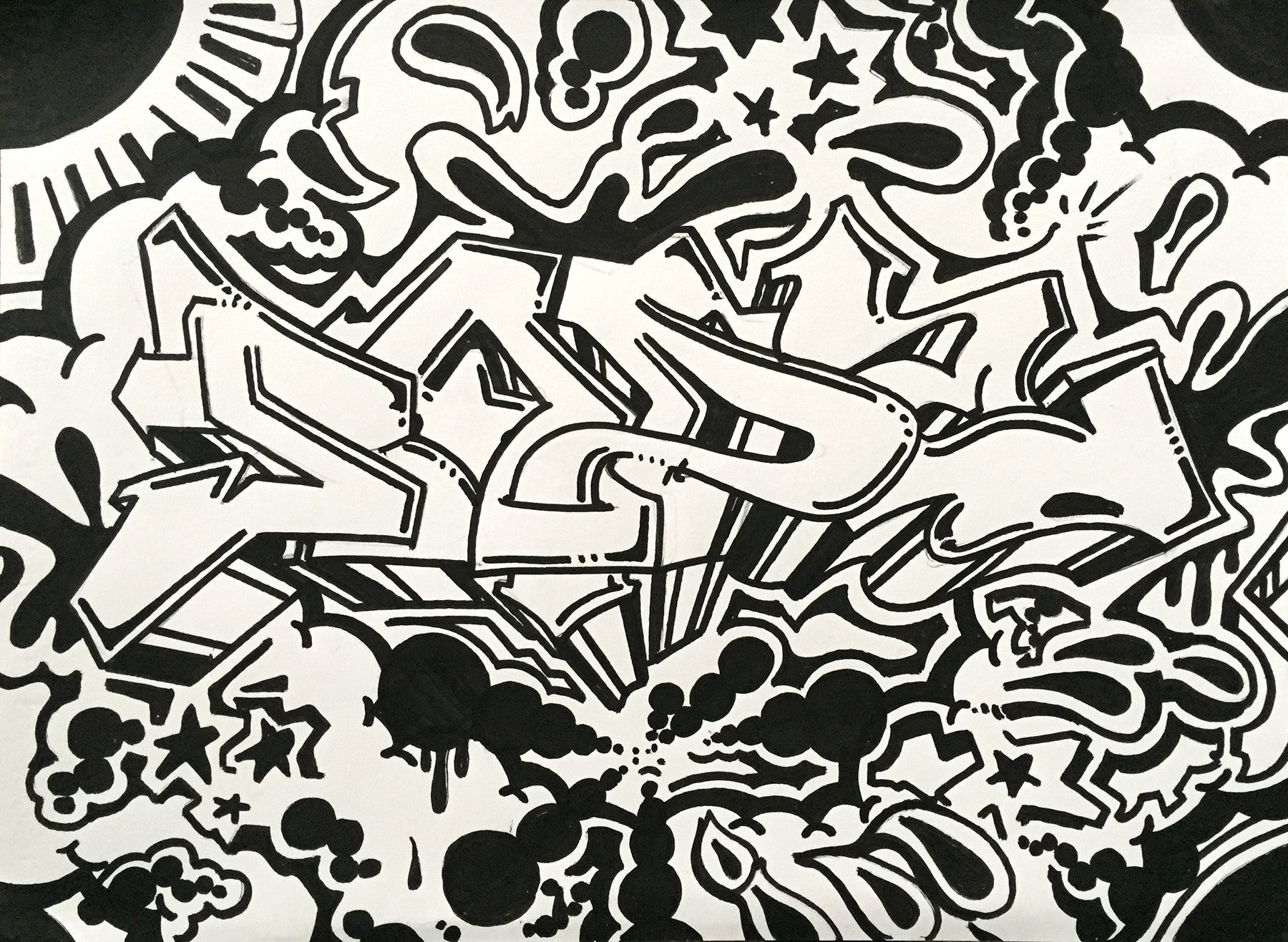 PADE " Untitled " Black Book Drawing