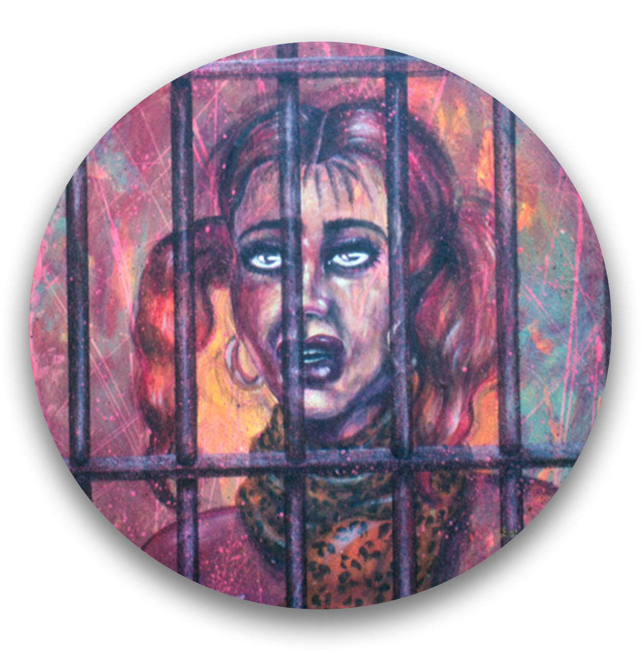 LADY PINK "The Druggie" Painting