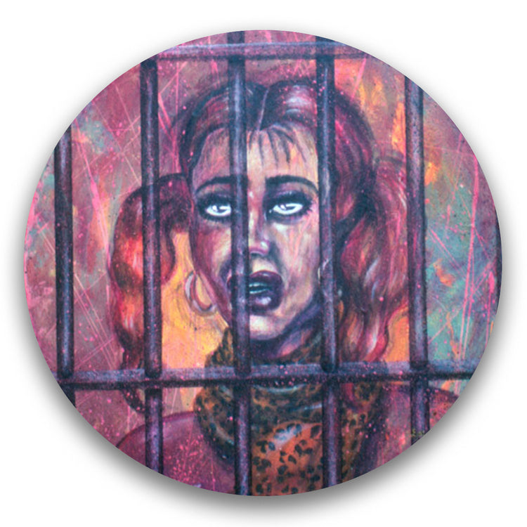 LADY PINK  "The Druggie" Painting