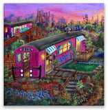 LADY PINK- "Subway Village" Painting Diptych