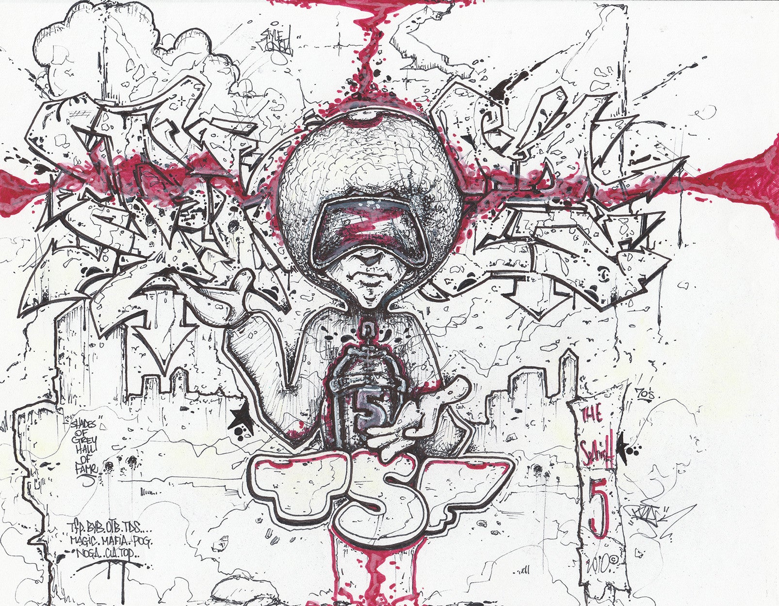 PRIZ ONE - "As far as the Eye Can See" Black Book Drawing