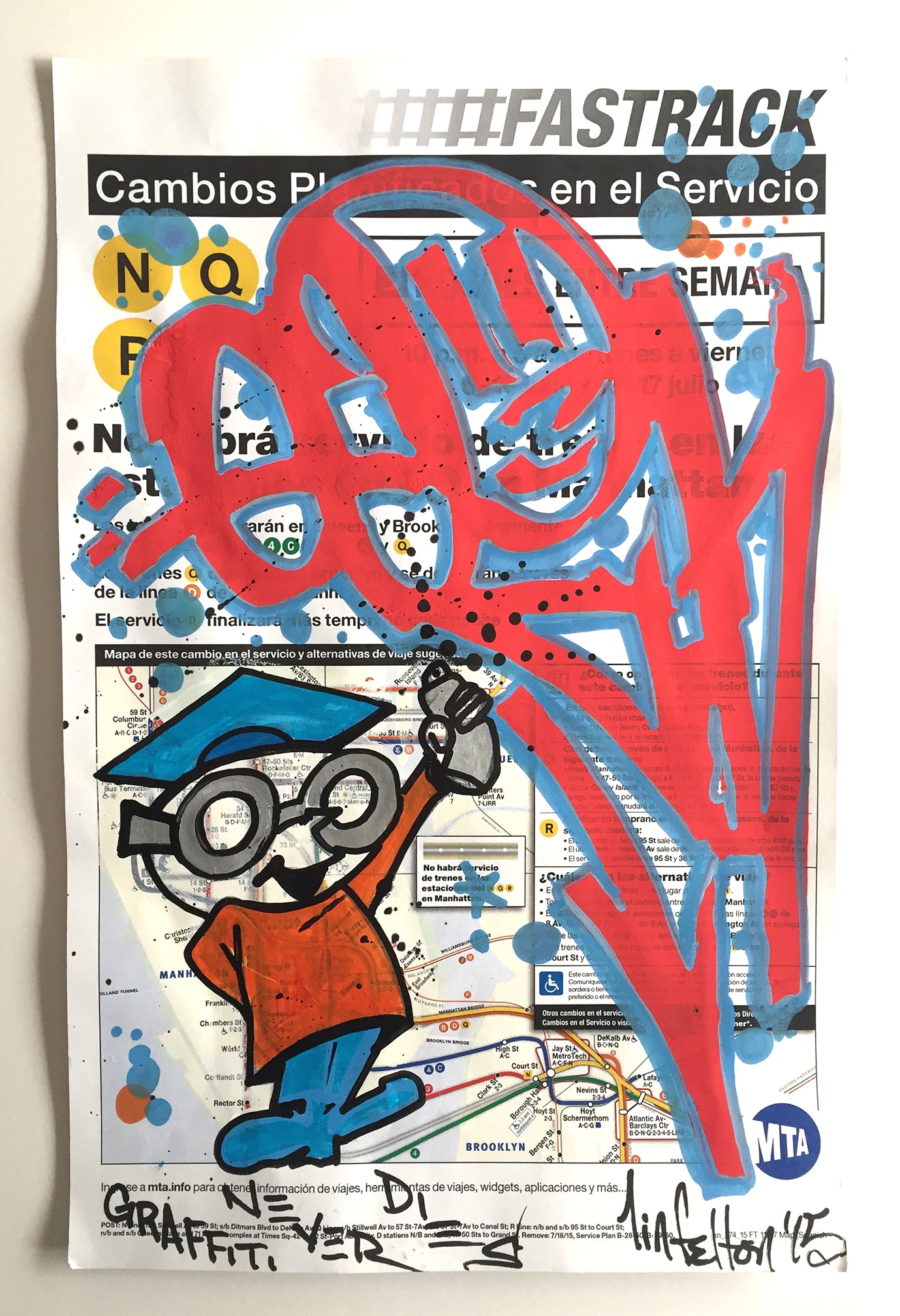 QUIK - "Graffiti Never Dies"  Alert on paper