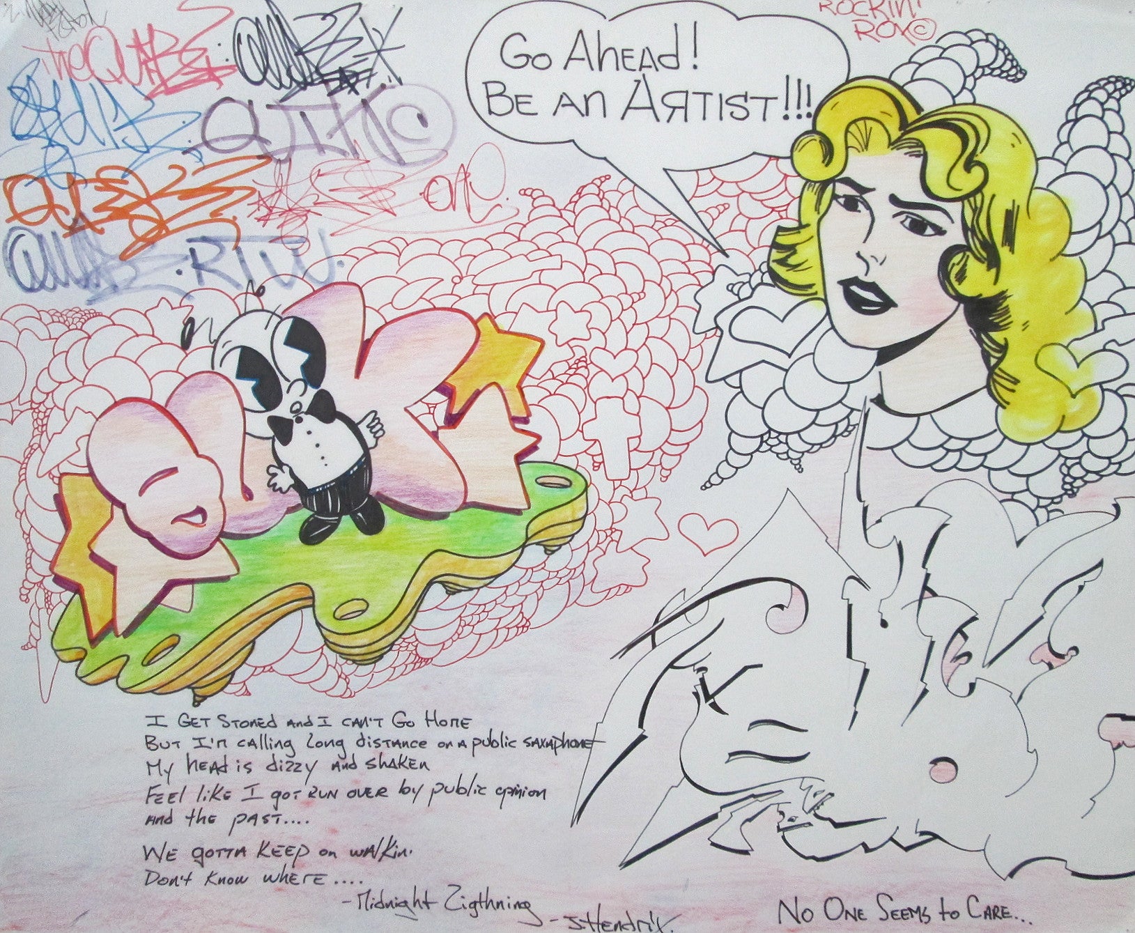 QUIK - "Go Ahead Be an Artist" Black Book Page 1986