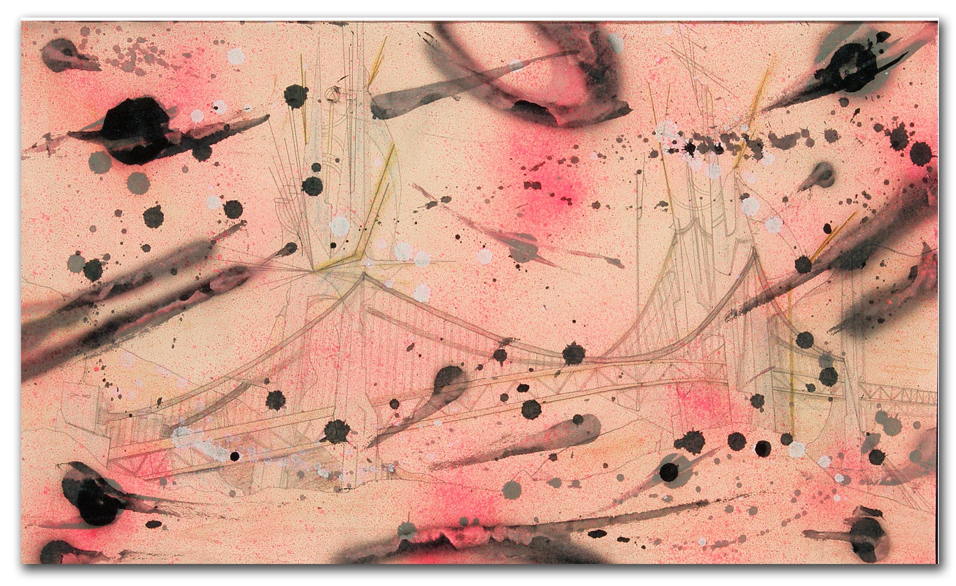 RAMMELLZEE - "Bridge Connector Between Egos and Superegos" Painting 1985