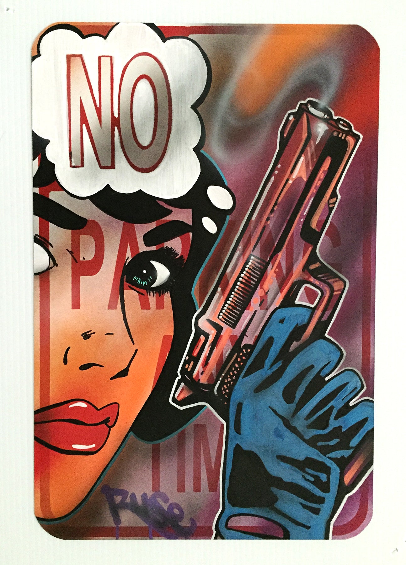 MS RUSE "NO" No Parking Sign