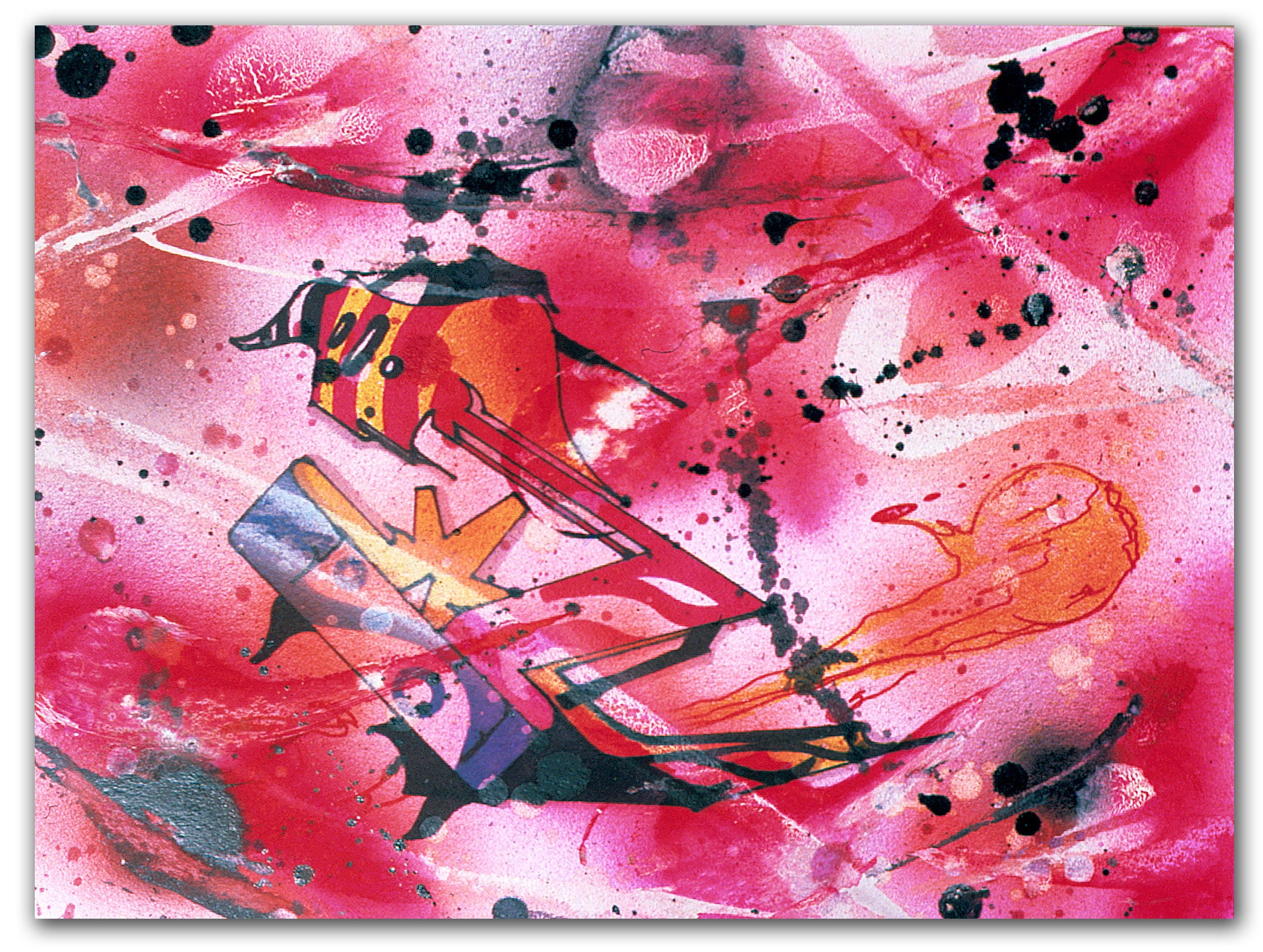 RAMMELLZEE - "Ikonoklast Panzerism Letter- S" Painting 1987