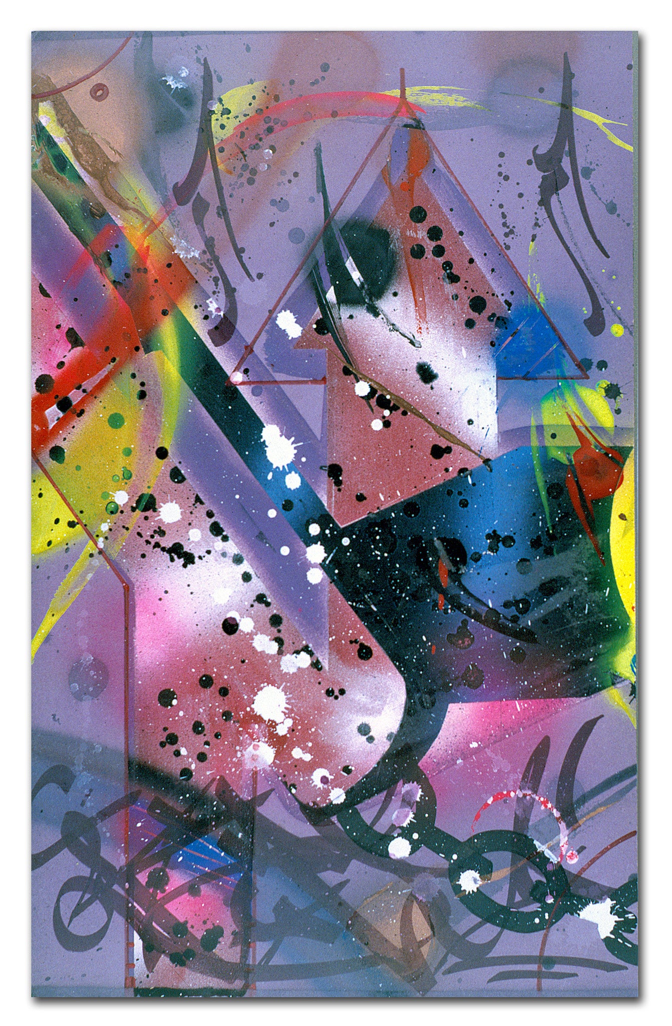 RAMMELLZEE - "Gothic Futurism Launch Pad Beta" Painting 1987