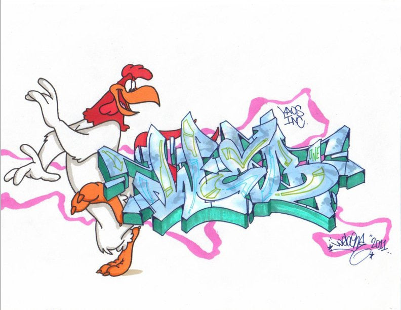 WEB ONE - TC5 - "Foghorn"  Blackbook Drawing