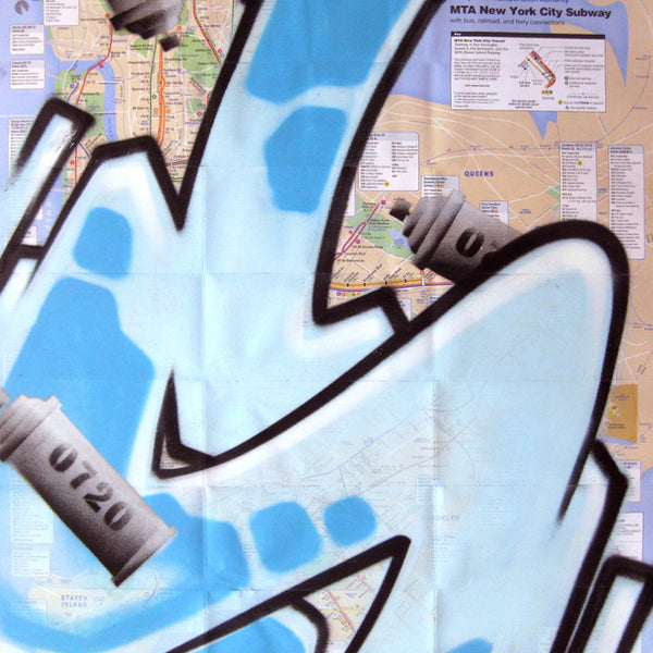 GRAFFITI ARTIST SEEN -  "MAD Transit 14" NYC Map