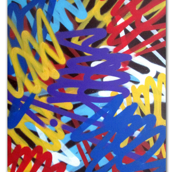 GRAFFITI ARTIST SEEN  -  "Multi Tags 8 - Stretched"  Aerosol on  Linen