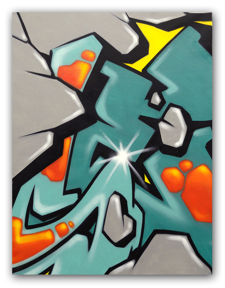 GRAFFITI ARTIST SEEN - Untitled 2- Rock Painting & QUIK Jamie Map & COPE2 Post No Bills