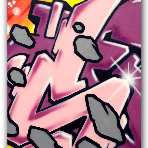 GRAFFITI ARTIST SEEN - Falling Rock Painting