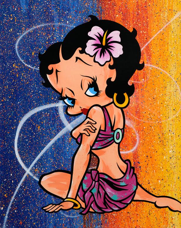 GRAFFITI ARTIST SEEN  -  "BETTY BOOP"  Aerosol on  Canvas