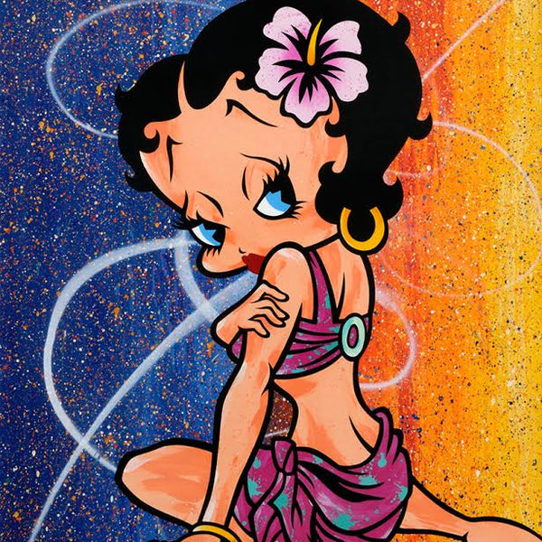 GRAFFITI ARTIST SEEN  -  "BETTY BOOP"  Aerosol on  Canvas