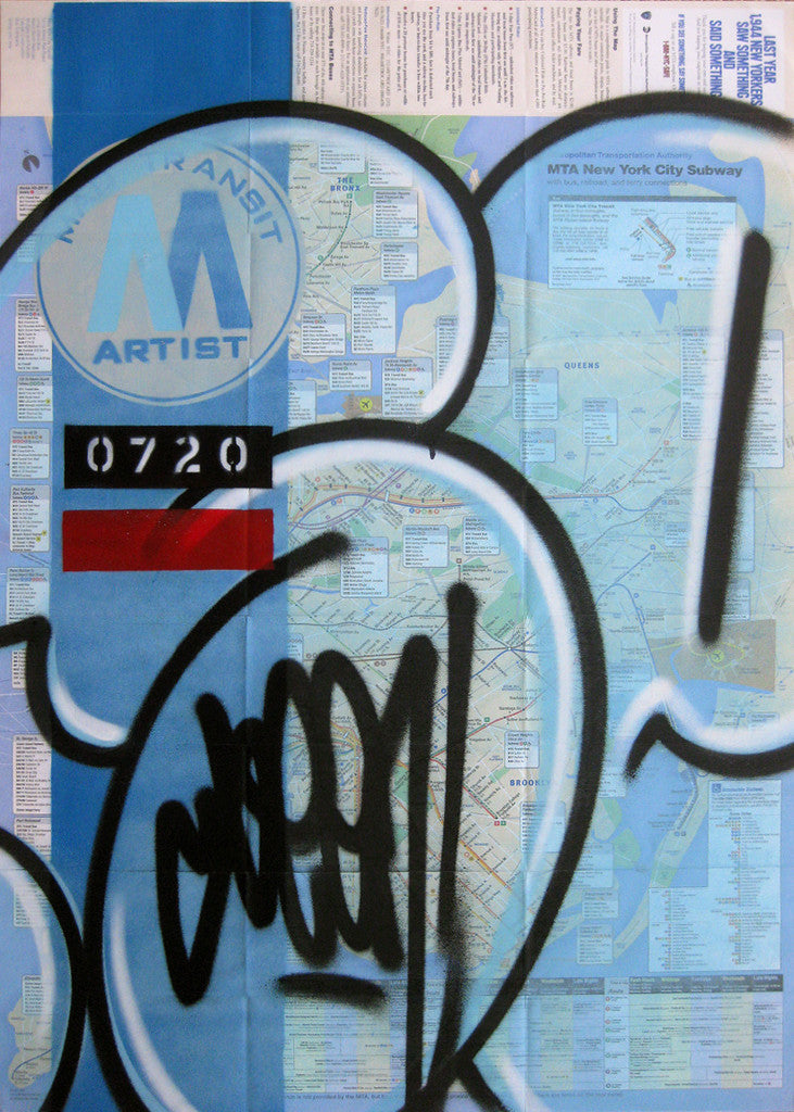 GRAFFITI ARTIST SEEN - "Blue Bubble" NYC Map