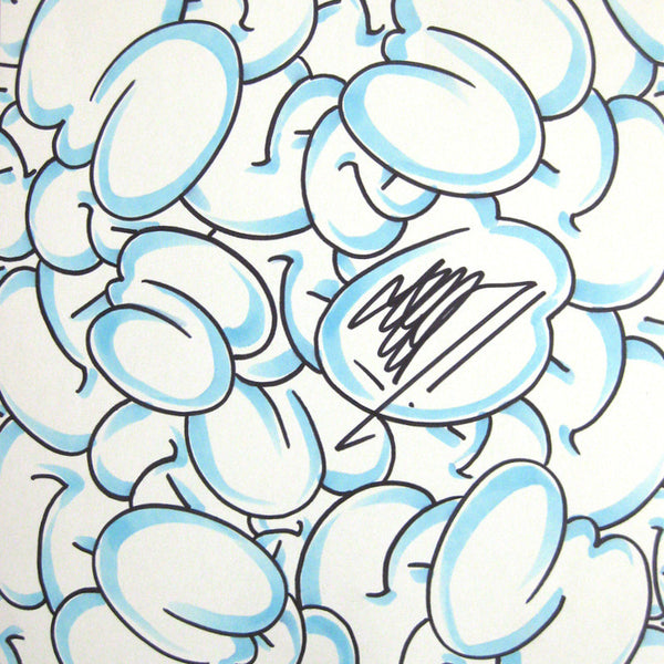 GRAFFITI ARTIST SEEN - Bubble S'SS Blue- Drawing