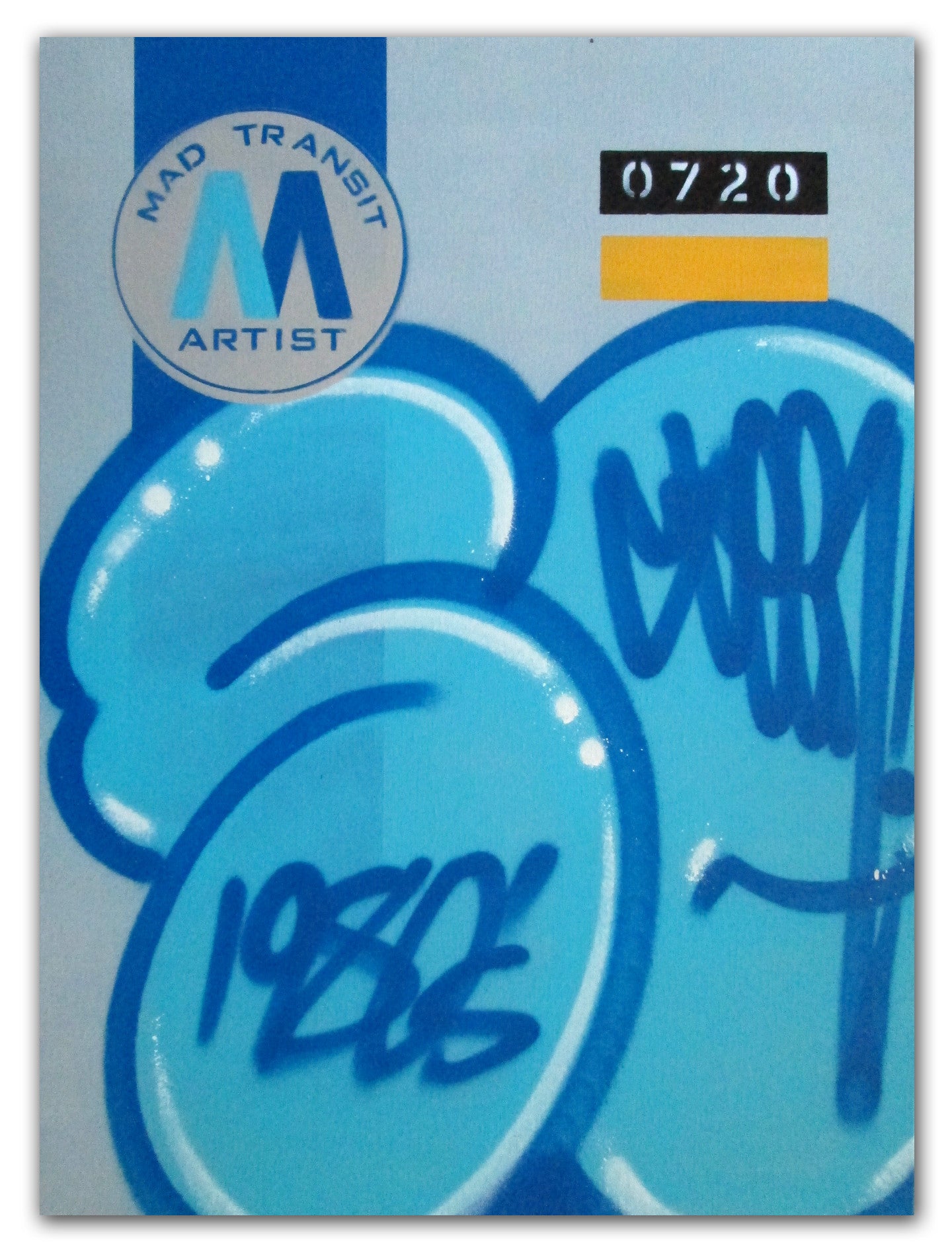 GRAFFITI ARTIST SEEN  -  "MTA - Stretched" 24x32"  Aerosol on  Linen