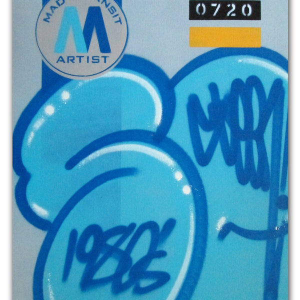 GRAFFITI ARTIST SEEN  -  "MTA - Stretched" 24x32"  Aerosol on  Linen