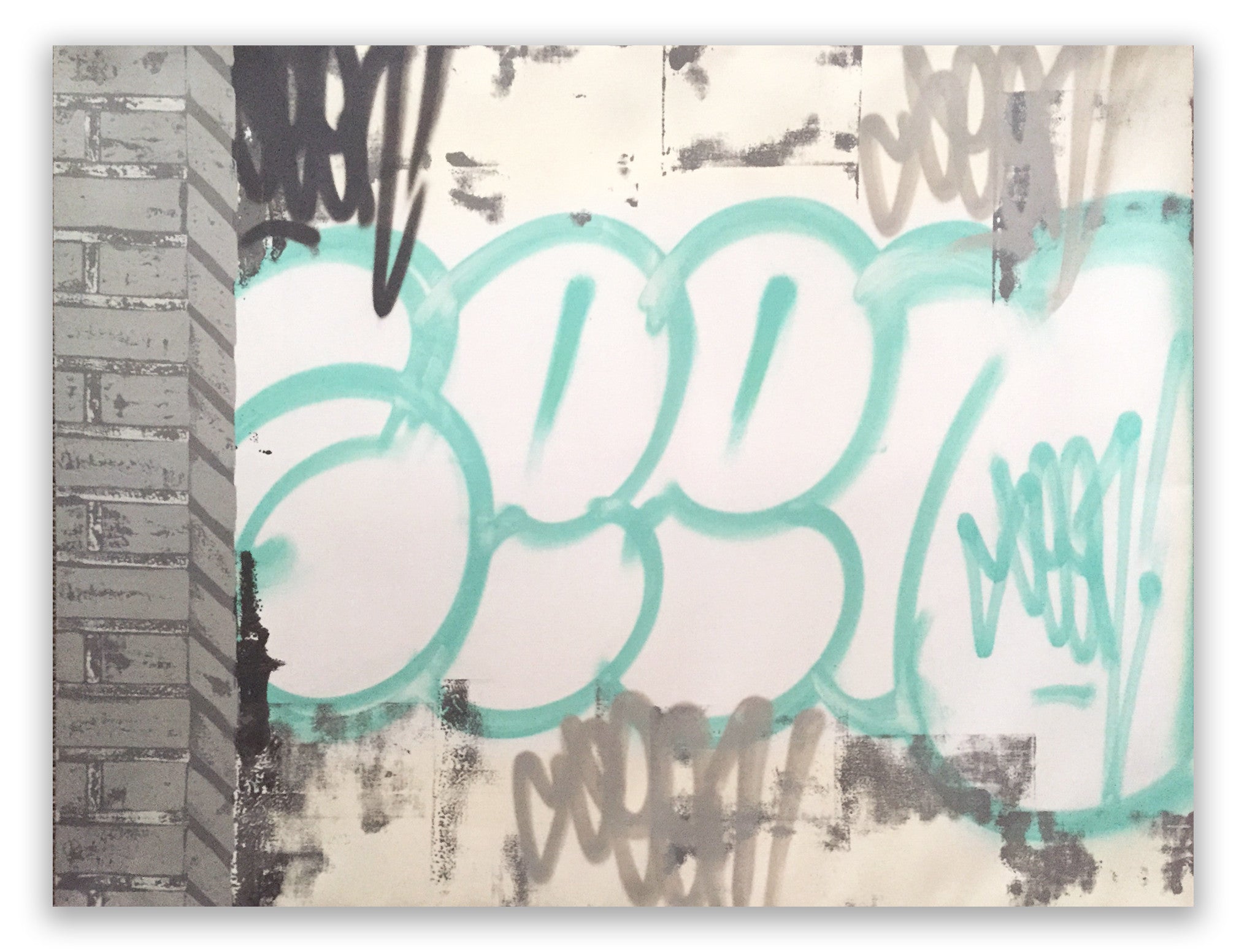 GRAFFITI ARTIST SEEN  -  "Bubble SEEN - Stretched"  Aerosol on  Linen (FREE SHIPPING)