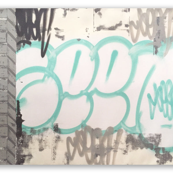 GRAFFITI ARTIST SEEN  -  "Bubble SEEN - Stretched"  Aerosol on  Linen (FREE SHIPPING)