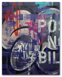 GRAFFITI ARTIST SEEN  -  "Wall 2"  Aerosol on  Canvas
