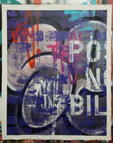GRAFFITI ARTIST SEEN  -  "Wall 2"  Aerosol on  Canvas