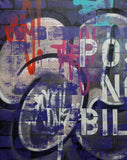 GRAFFITI ARTIST SEEN  -  "Wall 2"  Aerosol on  Canvas