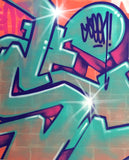 GRAFFITI ARTIST SEEN  -  "Wall 5"  Aerosol on  Canvas