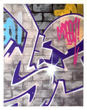 GRAFFITI ARTIST SEEN  -  "Wall 6"  Aerosol on  Canvas