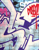 GRAFFITI ARTIST SEEN  -  "Wall 9"  Aerosol on  Canvas