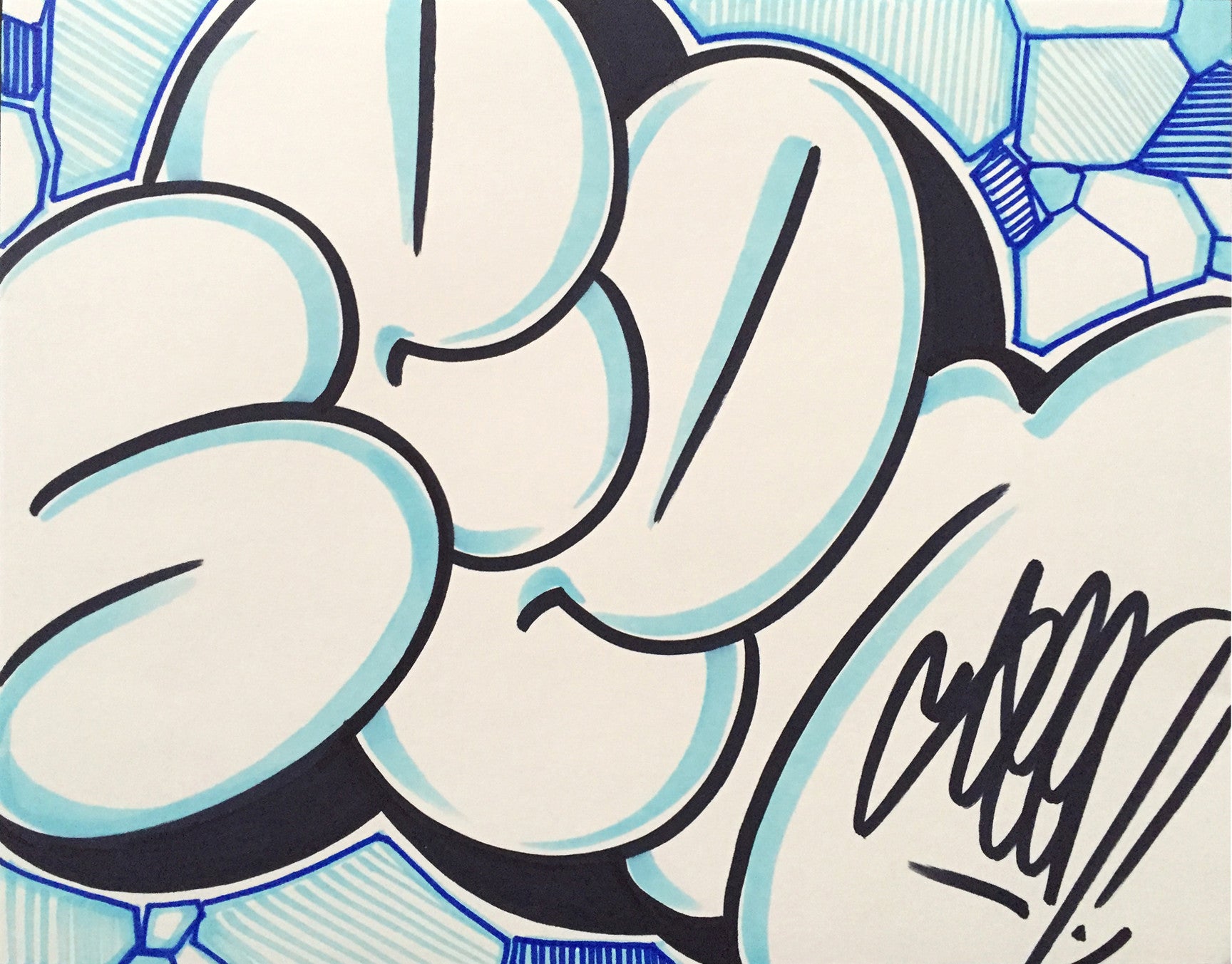 GRAFFITI ARTIST SEEN - Bubble SEEN - Drawing