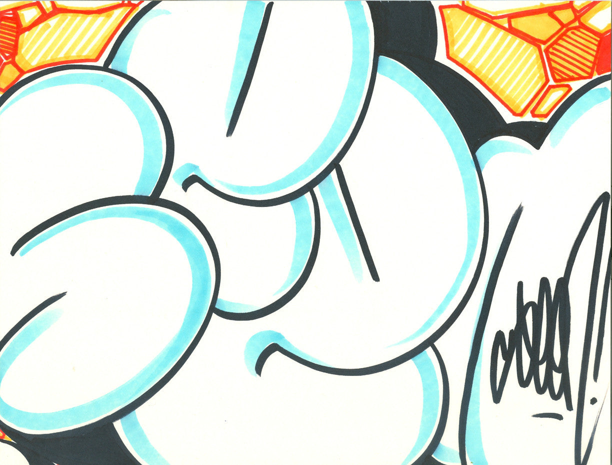 GRAFFITI ARTIST SEEN - Bubble Blue- Drawing