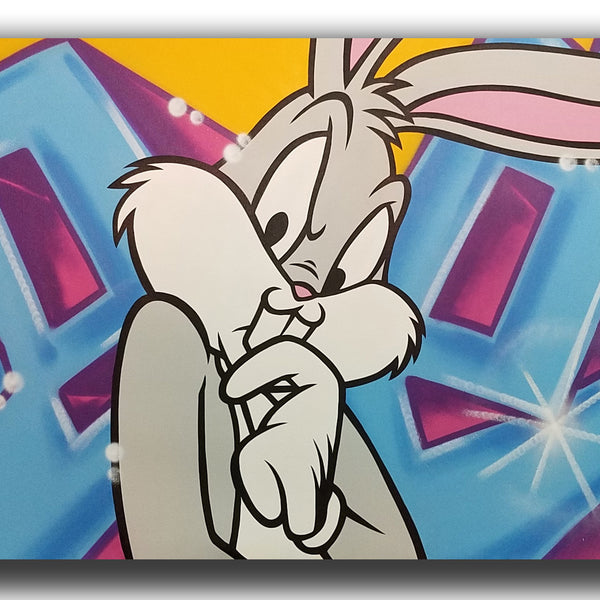 GRAFFITI ARTIST SEEN  -  "Bugs Bunny"  Aerosol on  Canvas