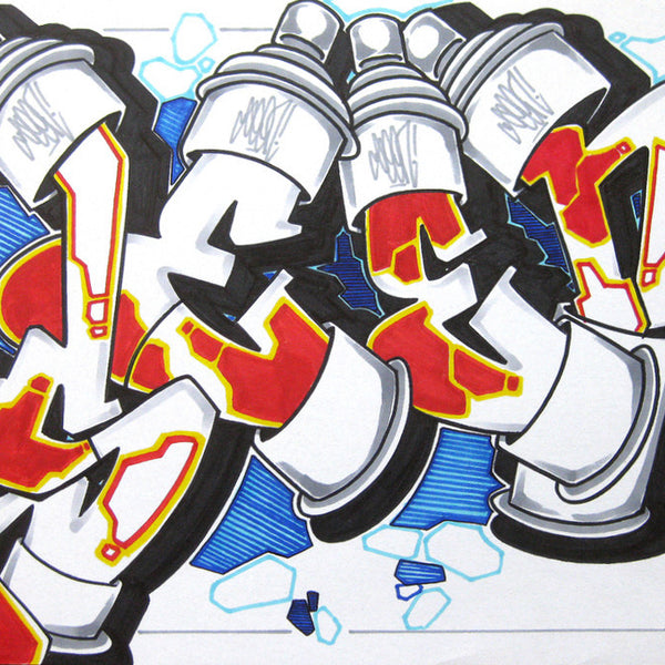 GRAFFITI ARTIST SEEN - Can #12- Drawing 11x17