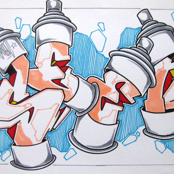 GRAFFITI ARTIST SEEN - Can 2- Drawing 11x17