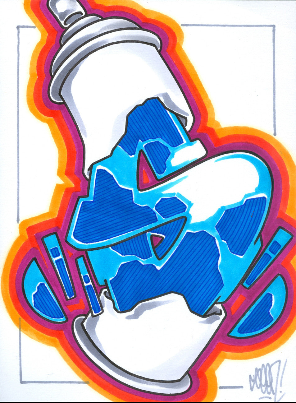 GRAFFITI ARTIST SEEN - Classic Can - Drawing