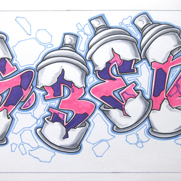 GRAFFITI ARTIST SEEN - Can #21- Drawing 11x17