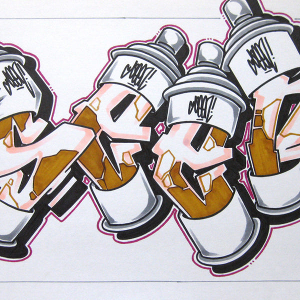 GRAFFITI ARTIST SEEN - Can #23- Drawing 11x17