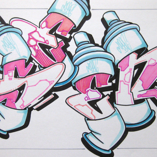 GRAFFITI ARTIST SEEN - Can #24- Drawing 11x17