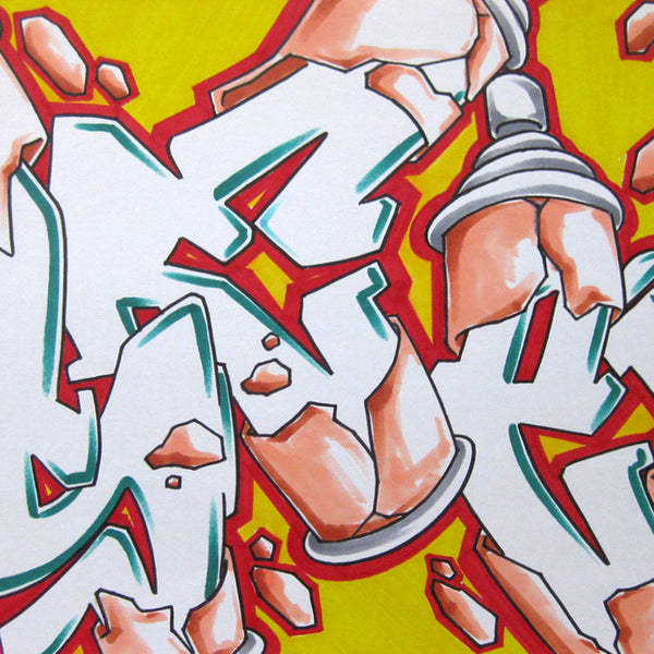 GRAFFITI ARTIST SEEN - Can #8- Drawing 11x17