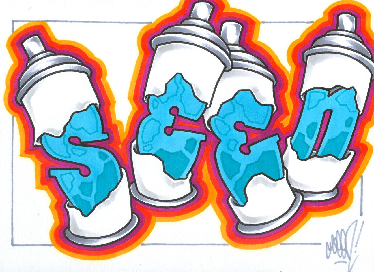 GRAFFITI ARTIST SEEN - Cans- Drawing